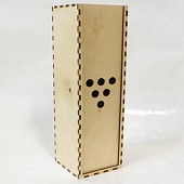 Ящик для бутылки со сдвижной крышкой из фанеры - фото